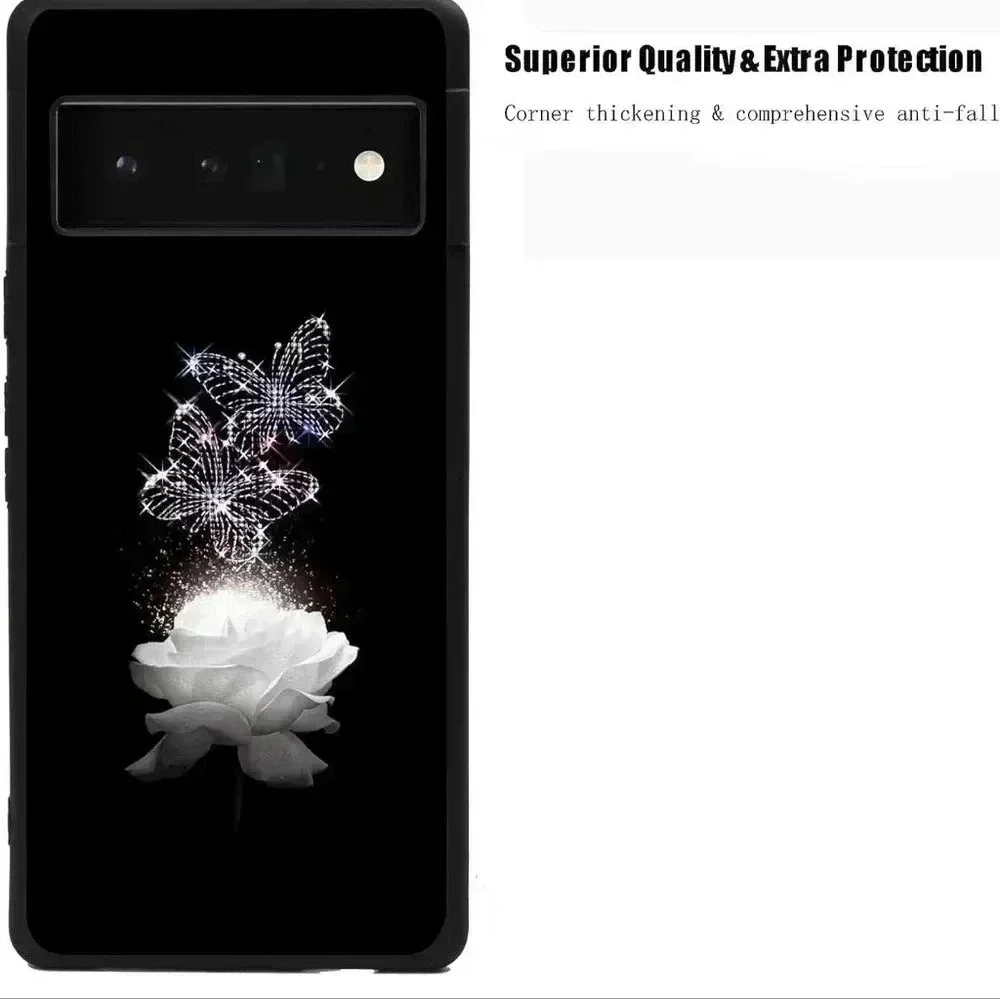Google Pixel 6 Pro Case-White Rose (New)